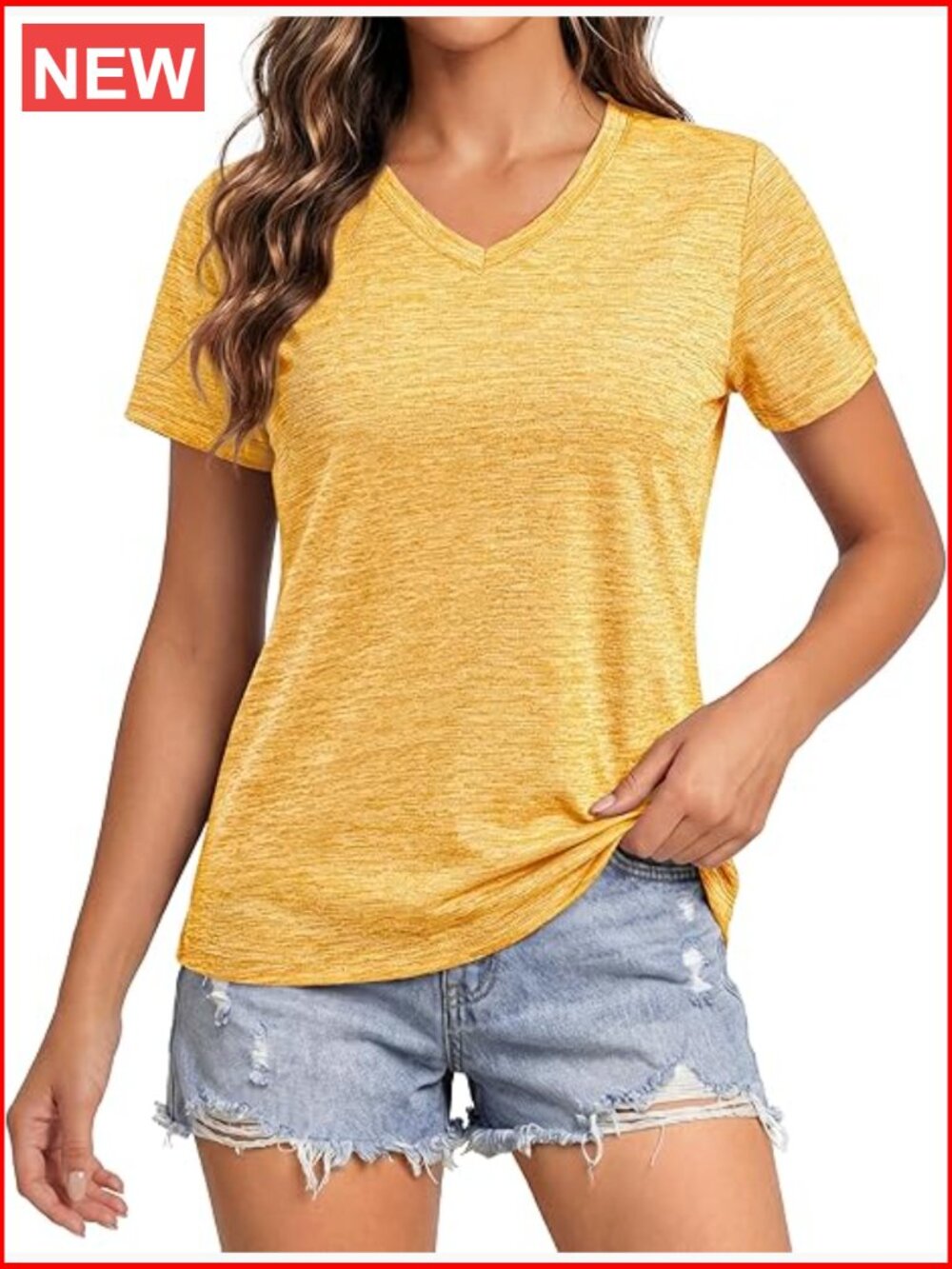 UPF 50+ Quick Dry Short Sleeve V-Neck T-Shirt Sun Protection Hiking Tee